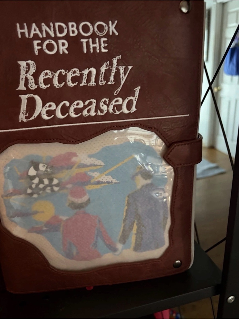 Loungefly Brown "Handbook for the Recently Deceased" Book Backpack